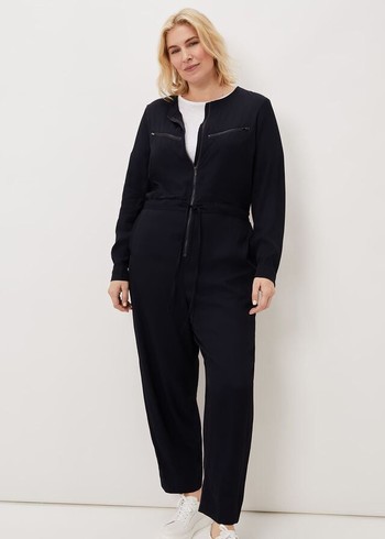 Phase Eight Duna Zip Jumpsuit Navy Canada | WQPZHC-206